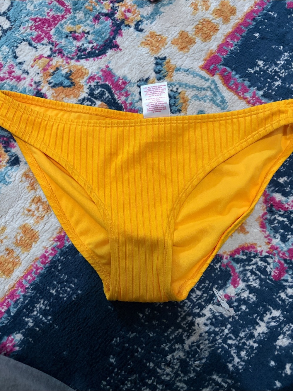 Xhilaration Yellow Ribbed Bikini Bottom